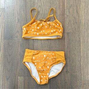 Kids Swimwear Set in Orange Polka Dot size 6/6x